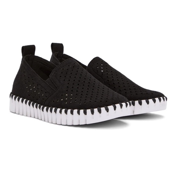 Isle Jacobsen Black Perforated Slip On Shoe EU 41 - Picture 3 of 13